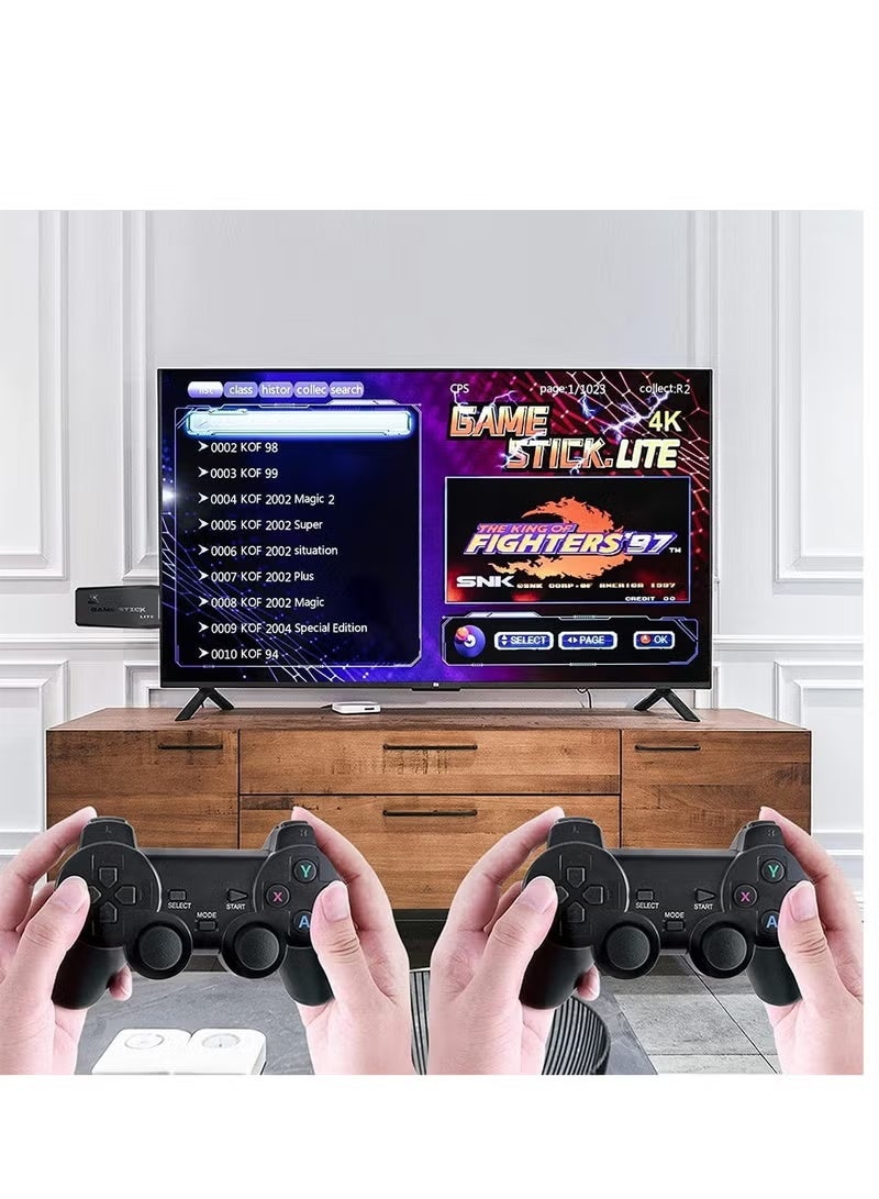 BLUMENIT وحدة تحكم الألعاب الرجعية BLUMENIT 4K HDMI، مع 10,000+ لعبة كلاسيكية مدمجة، عصا ألعاب فيديو 64GB قابلة للتوصيل والتشغيل مع وحدتي تحكم لاسلكيتين و9 محاكيات - Image 4